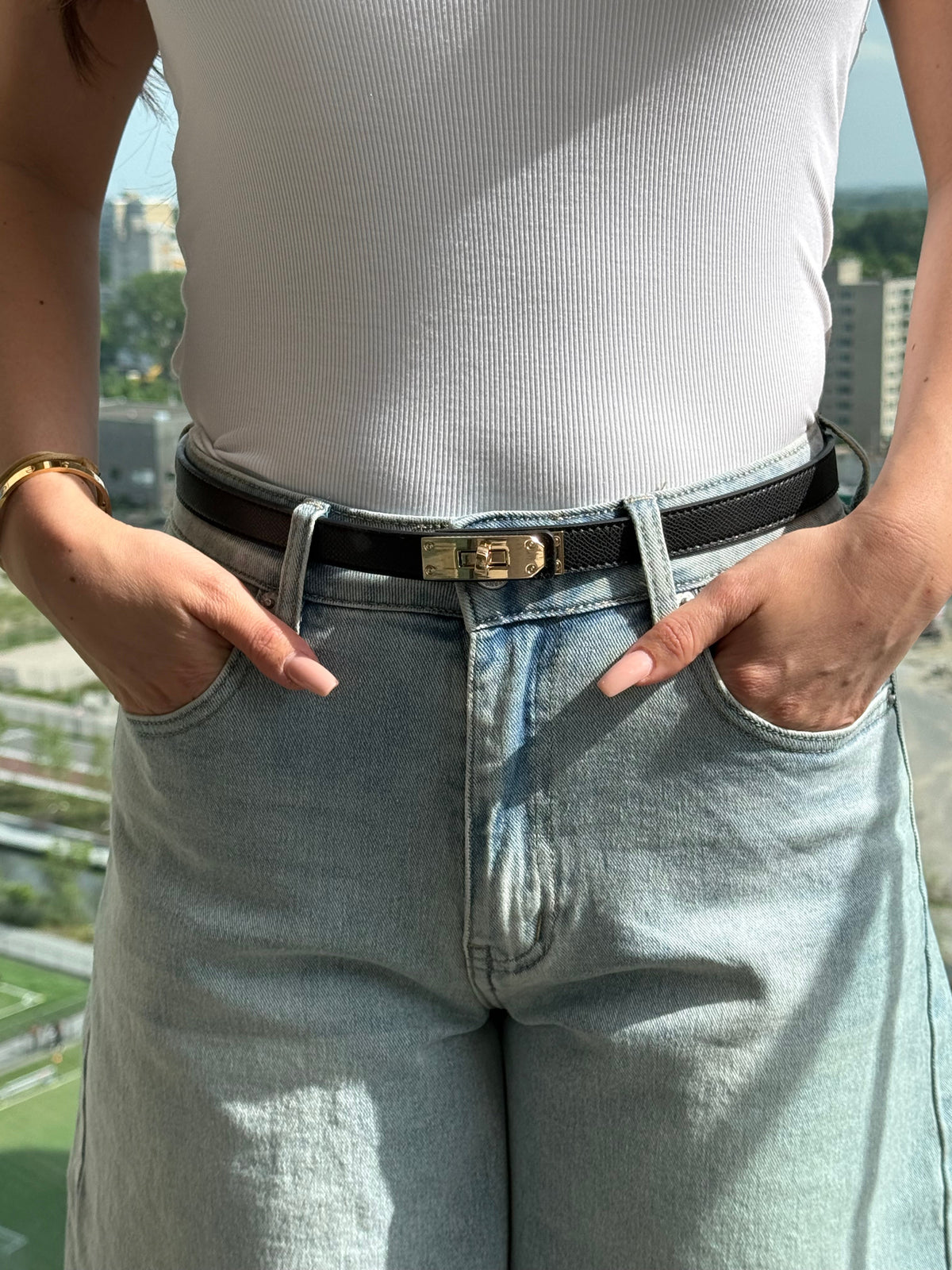 Leather belt