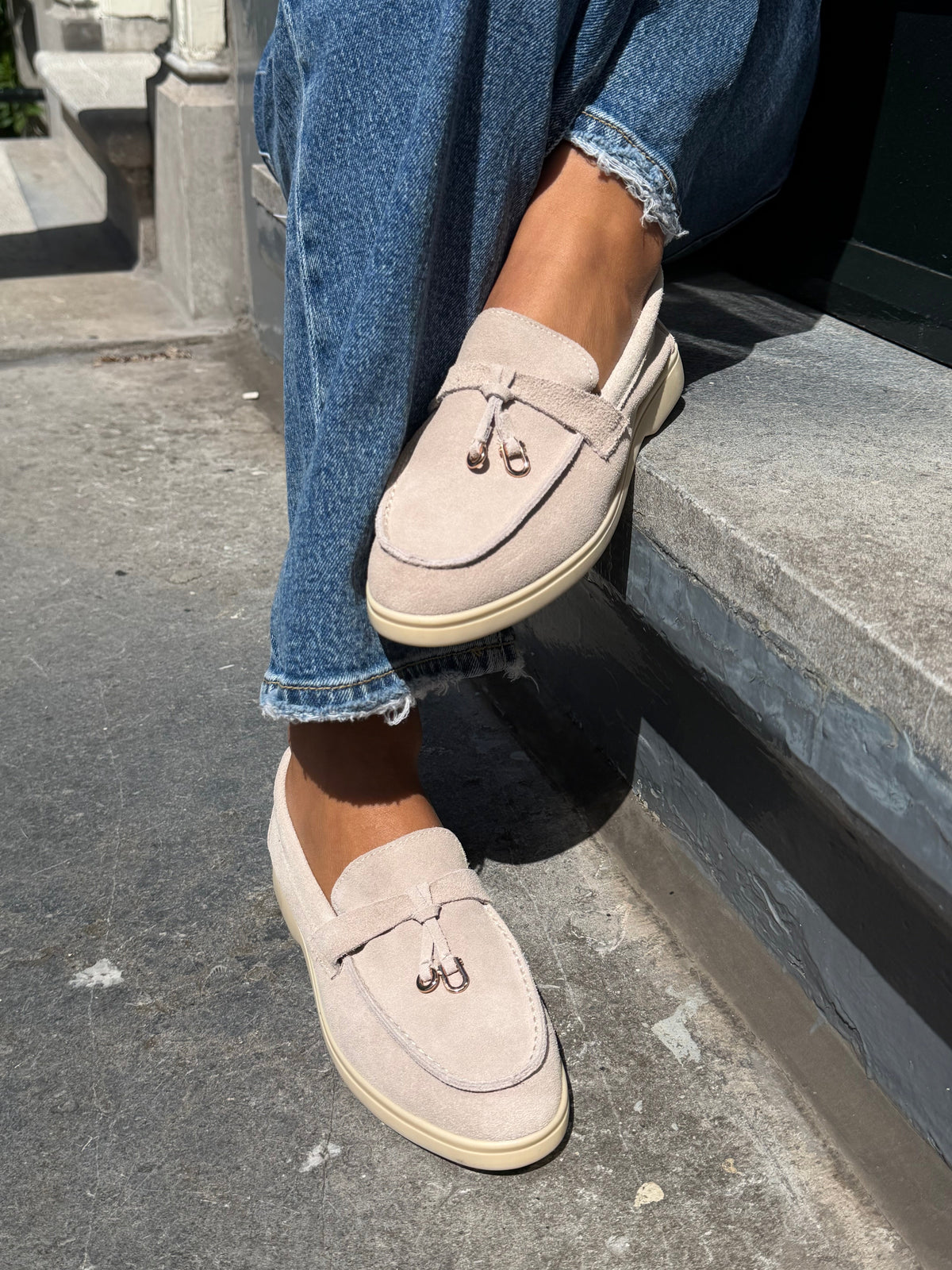 Real suede yacht loafers