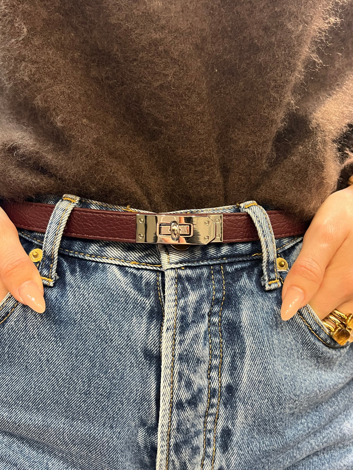 Leather belt