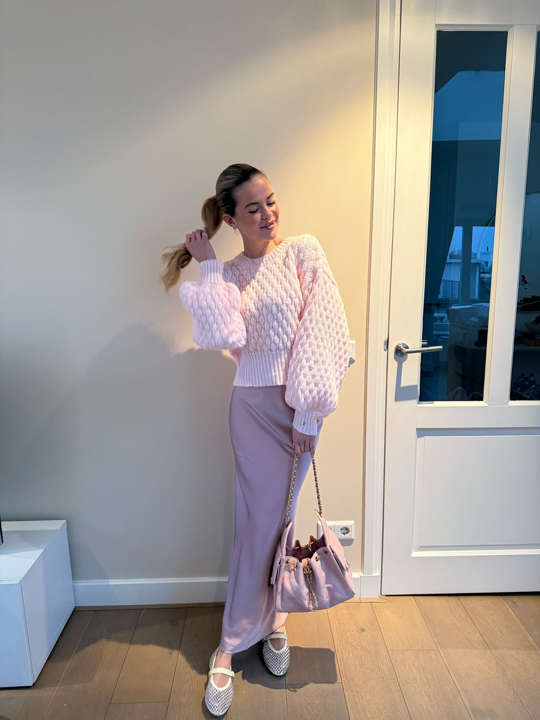 Louise satin skirt