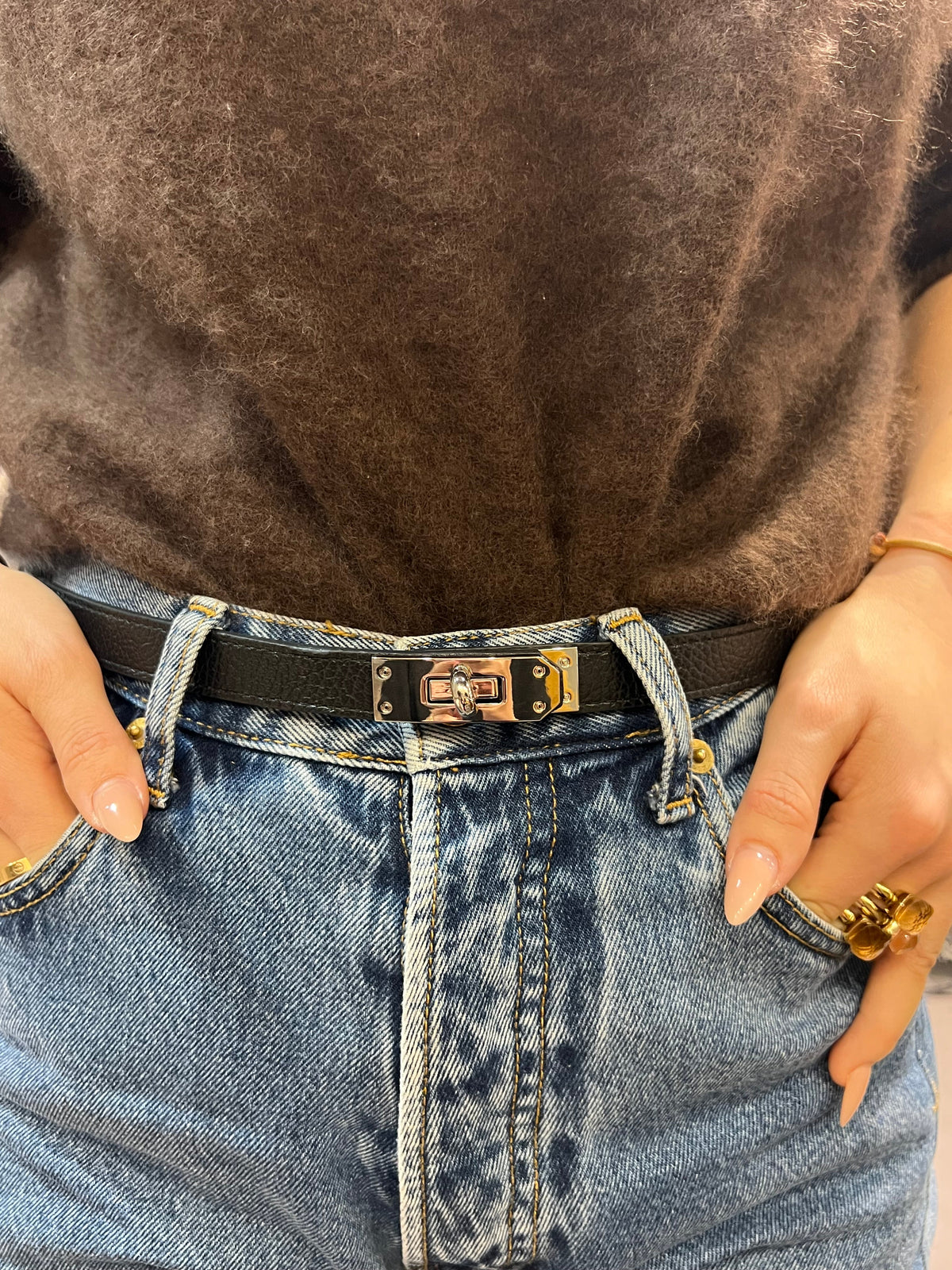 Leather belt