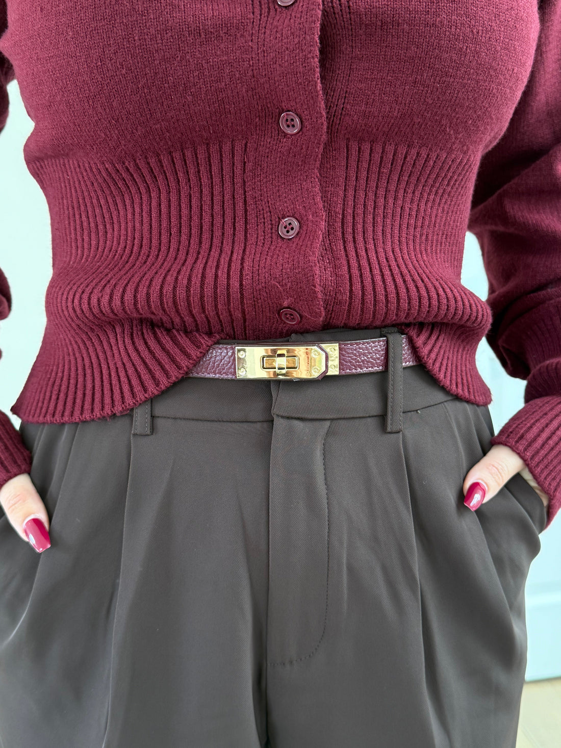 Leather belt