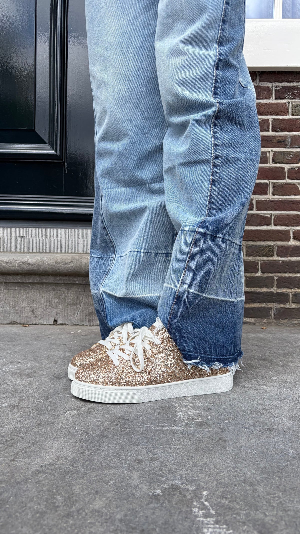 Golden sneakers