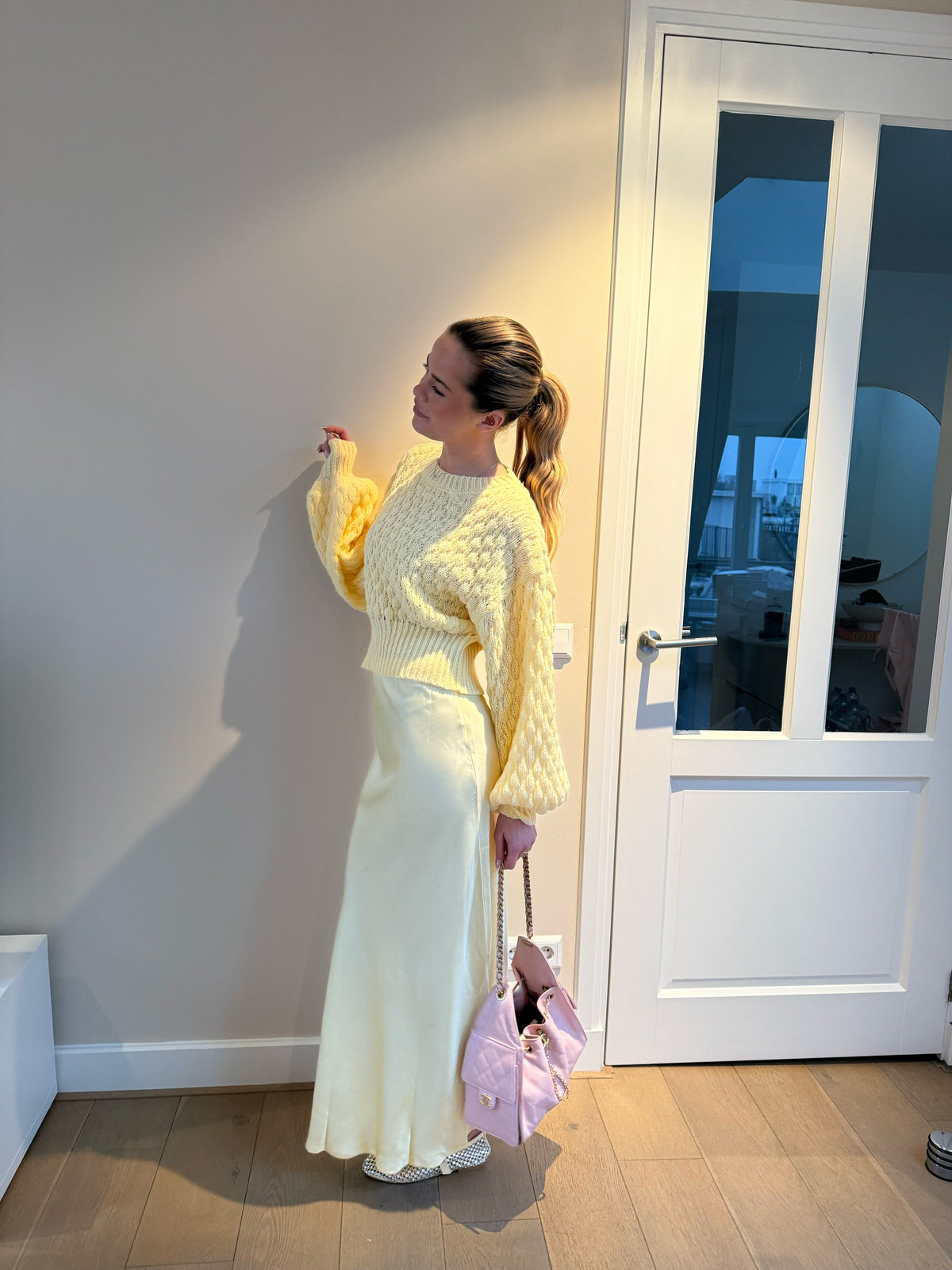 Louise satin skirt