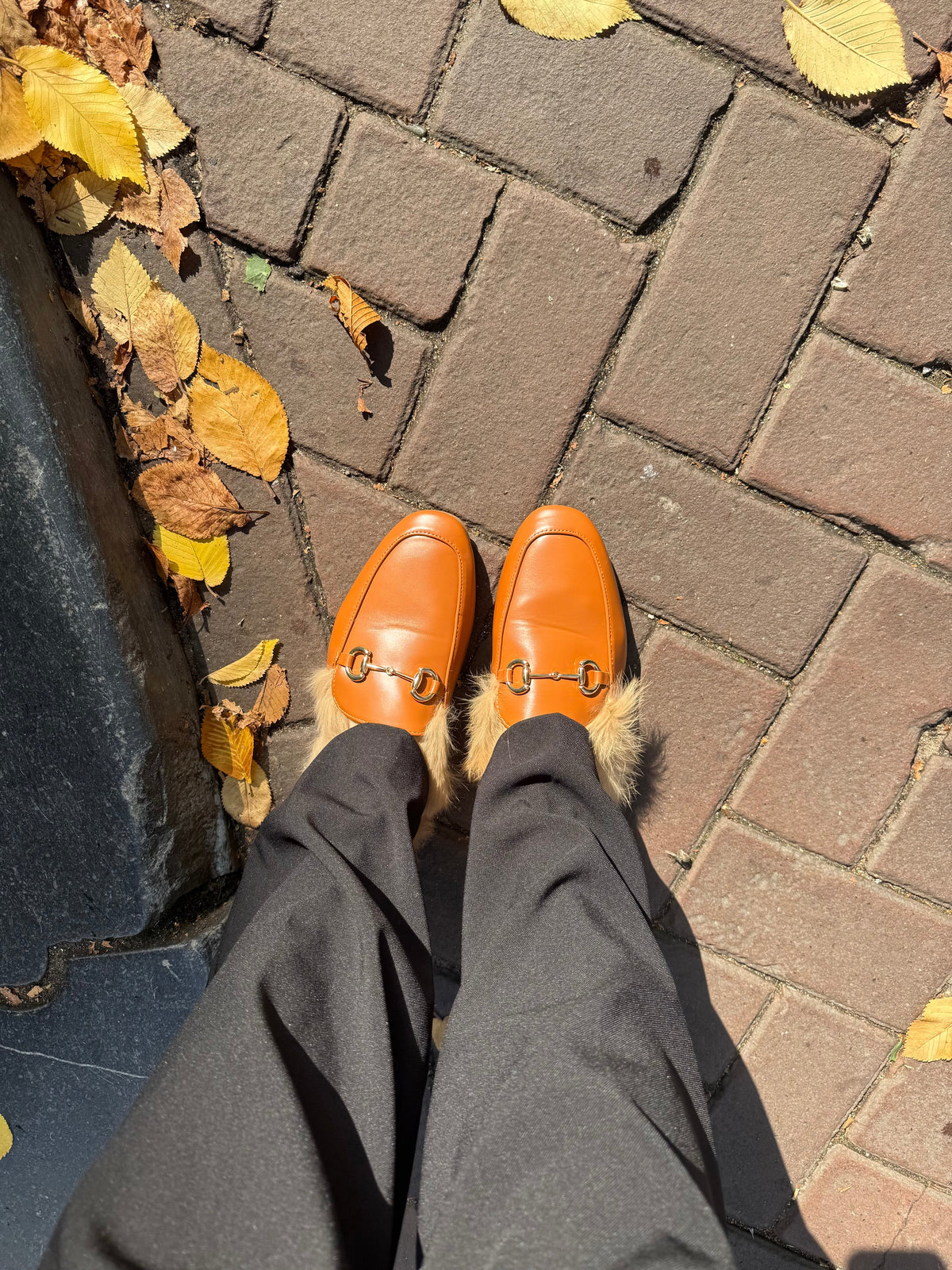 Loafers met faux bontje