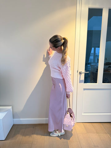 Louise satin skirt