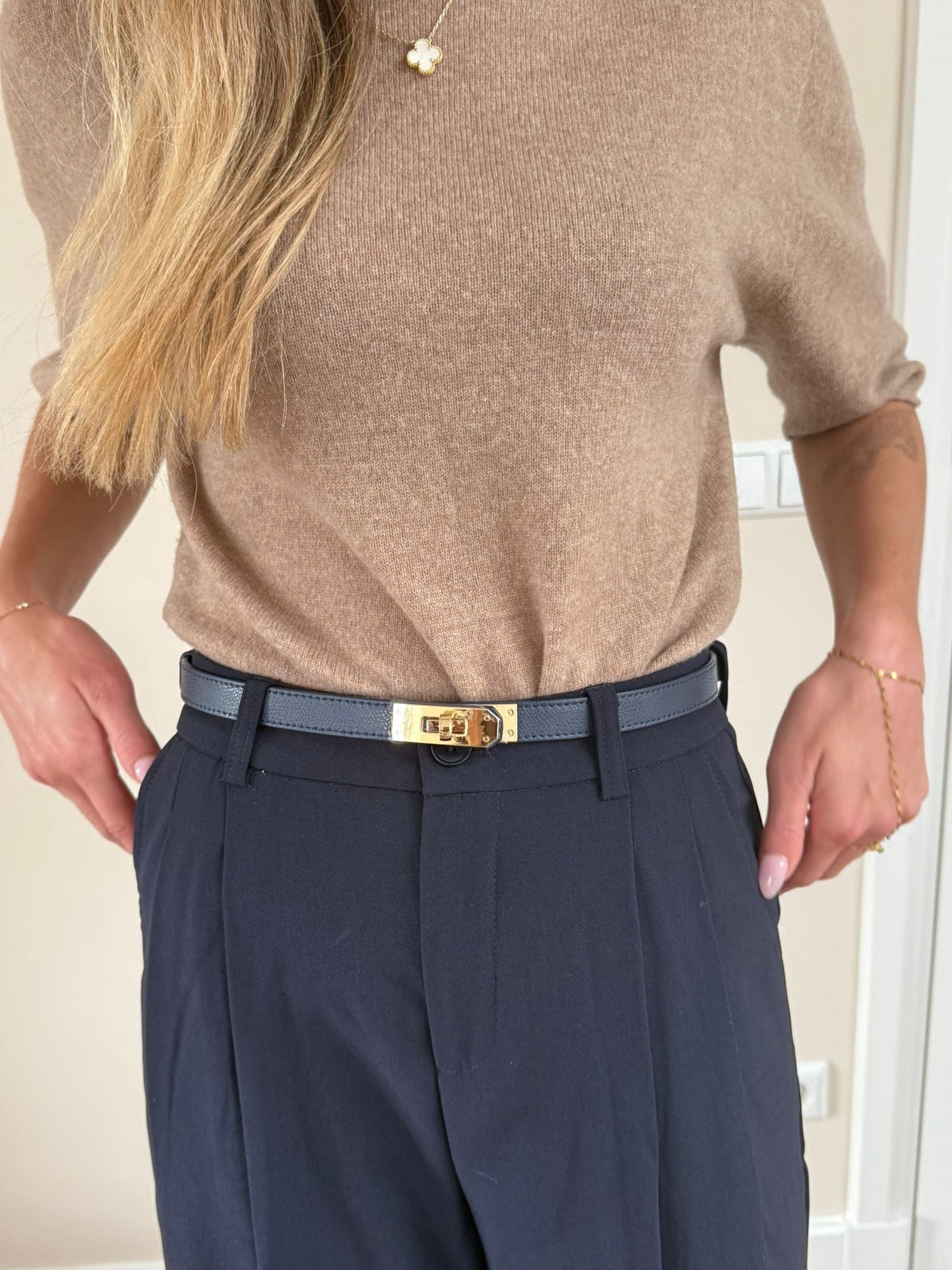 Leather belt